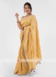 Gota Patti Shimmer Silk Yellow Saree